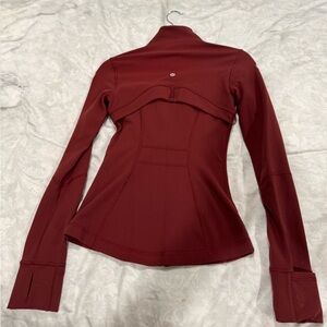 Lululemon Red wine Athletic Jacket with Peplum Waist